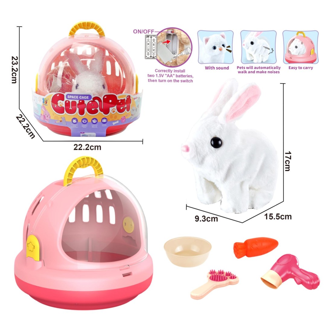La Cute Pet Space Cage, Assorted