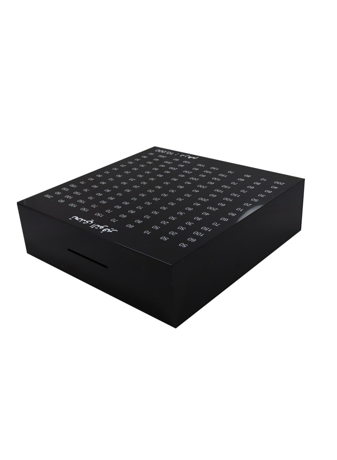 Acrylic Money Box Black 30*8*30Cm