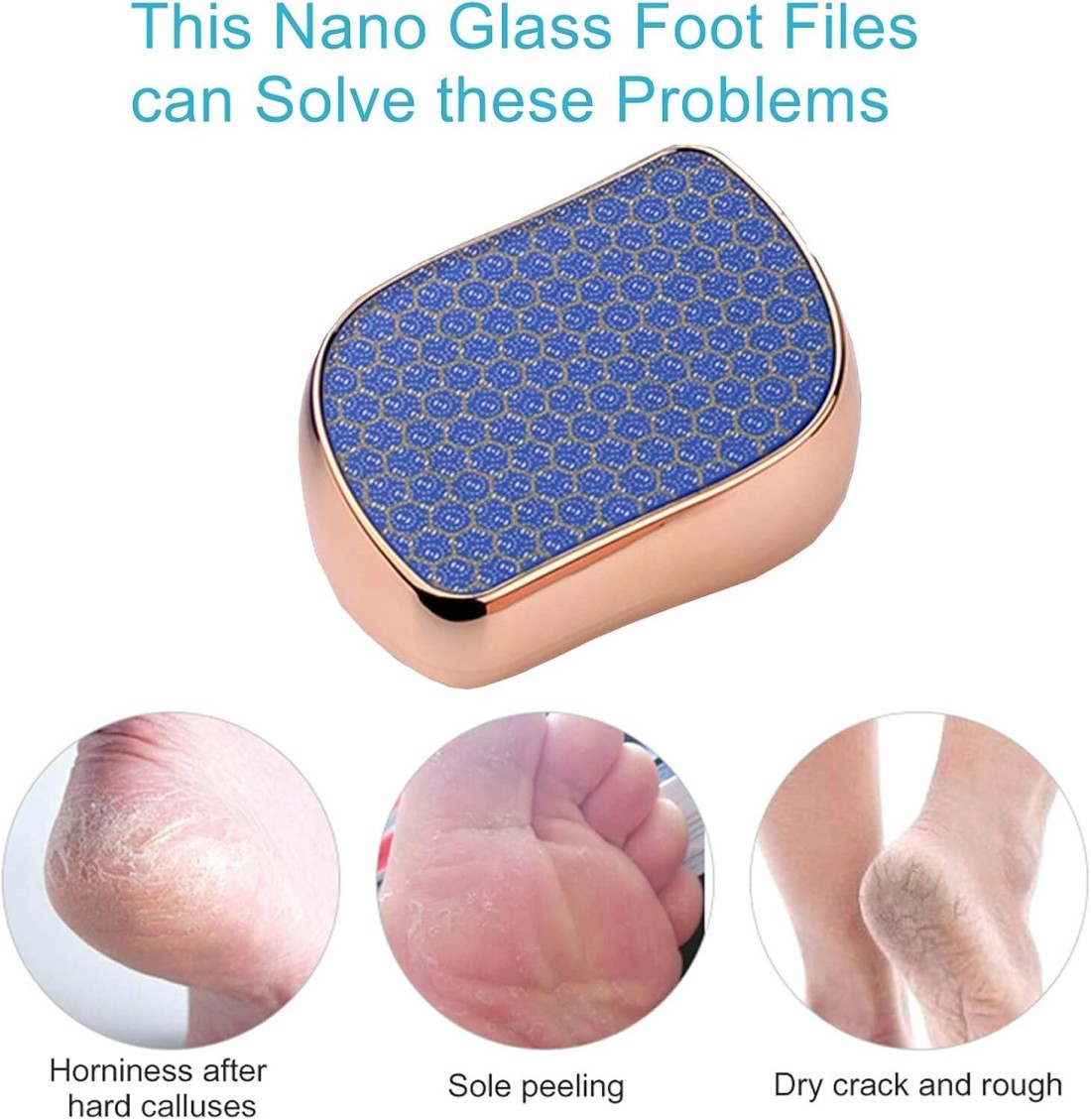 Nano Glass Callus Remover Foot File &ndash; High-Density Pedicure Tool for Hard Skin, Dead Skin, Corn Removal, and Cracked Heels
