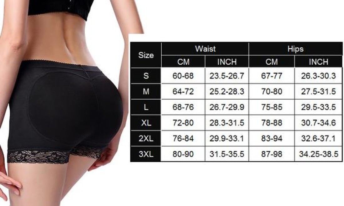 Aiwanto Large Butt Lifter Butt Lifting Underwear Shapewear Butt Lifting Hip Padded Shapewear Shorts (L)