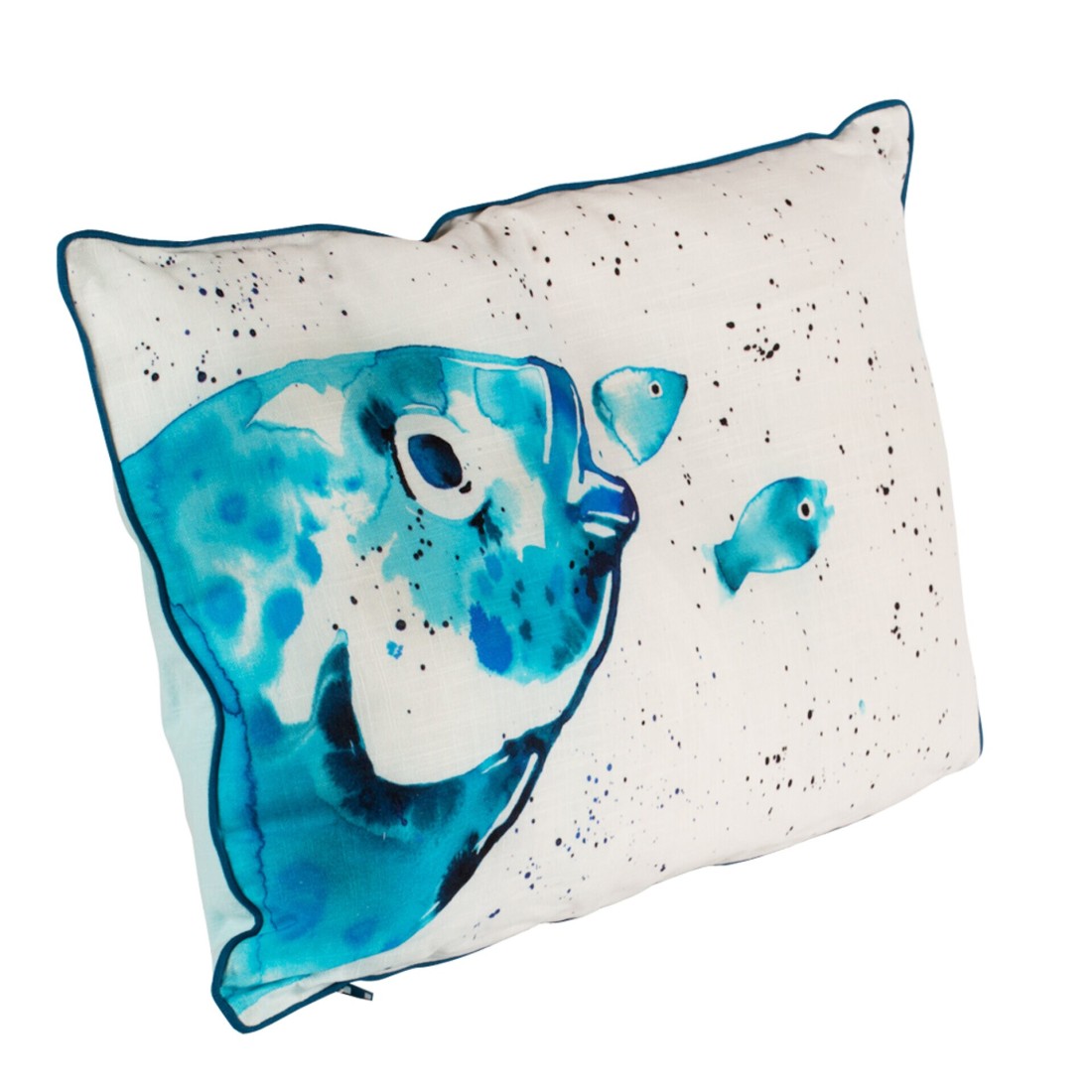 Biggdesign Anemoss Bream Patterned Rectangle Pillow, 100% Cotton Fabric