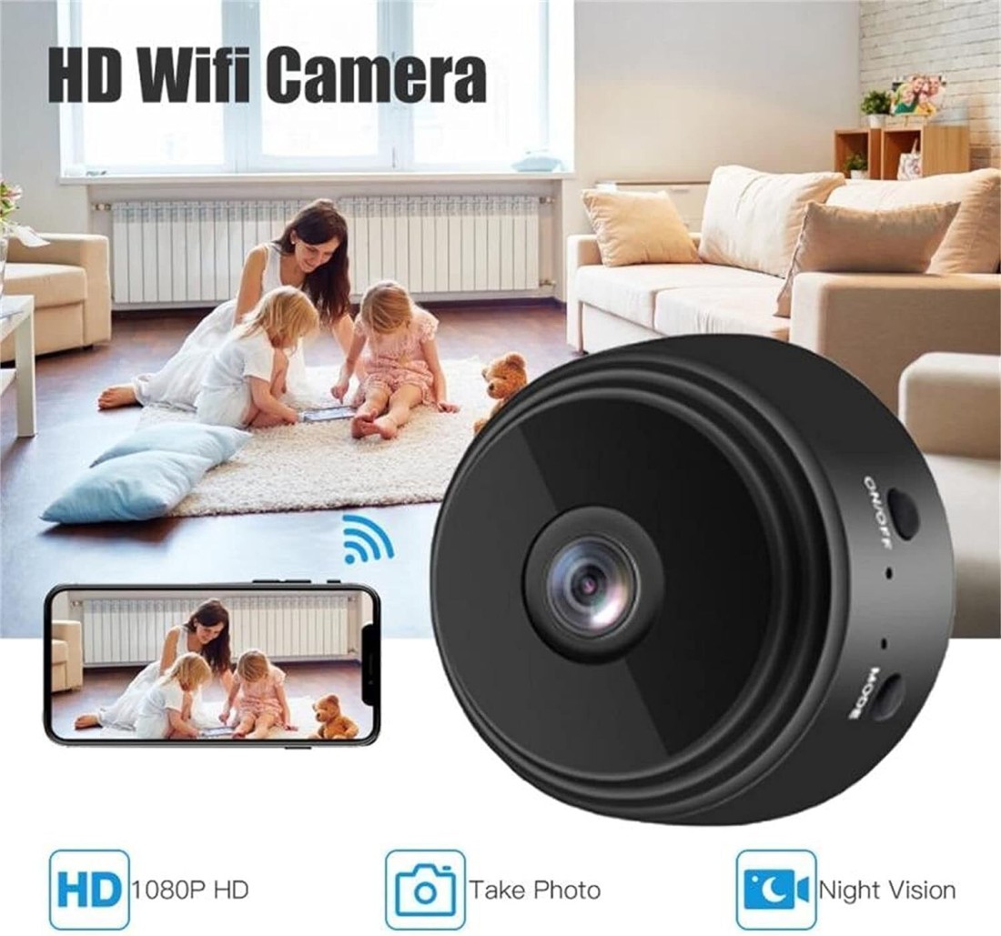 Mini Hidden Camera Wireless – Portable Nanny Camera with HD 1080P, Night Vision, and Motion Detection – Small Spy Camera for Home & Office