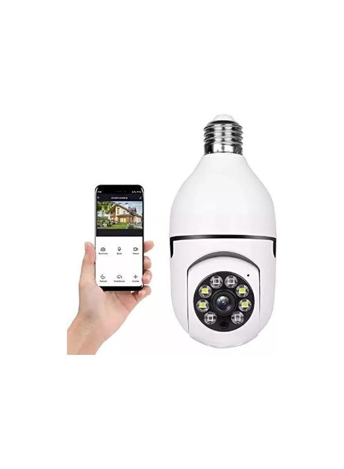 360° Wi-Fi Panorama Camera - Full HD 1080p Wireless Security Surveillance Indoor/Outdoor Motion Detection, Night Vision, Two-Way Audio