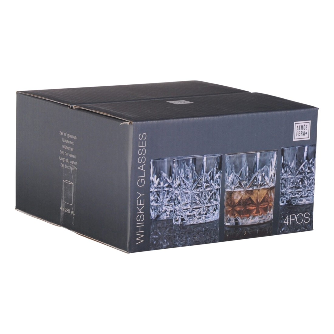 Atmos Fera Whiskey Drinking Glass Set 230ml 4 PCS