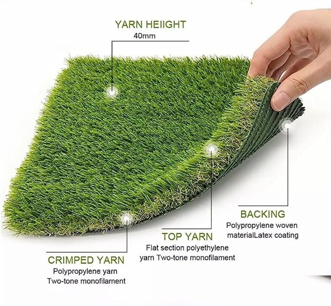 Egardenkart® Premium High Density Artificial Grass Carpet Fake Grass Turf 40mm