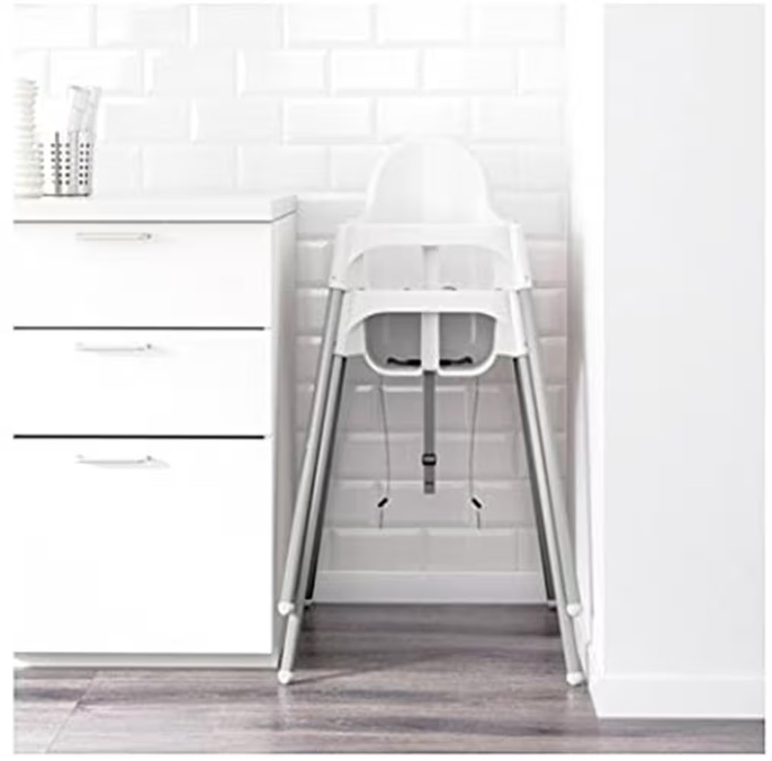 LANNY Baby High Chair JEICO with tray and seatbelt White