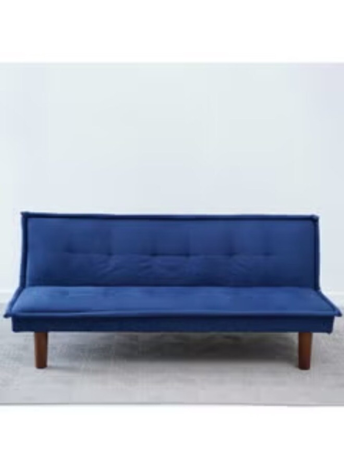 2 Seater Caldo Sofa Bed Foam Filling Fabric Material Blue 160x87x69cm