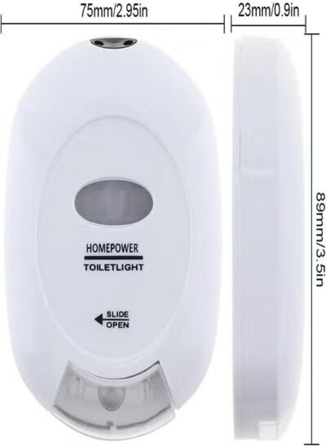 Radiotronics Motion Activated Toilet Night Light, Auto Motion Sensor Toilet Seat Night Light Bathroom Nightlight with Red and Green Light