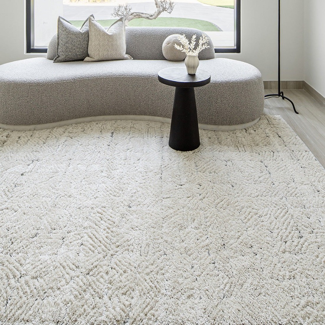 Conrad Sandy 150 x 80 cm Carpet Knot Home Designer Rug for Bedroom Living Dining Room Office Soft Non-slip Area Textile Decor