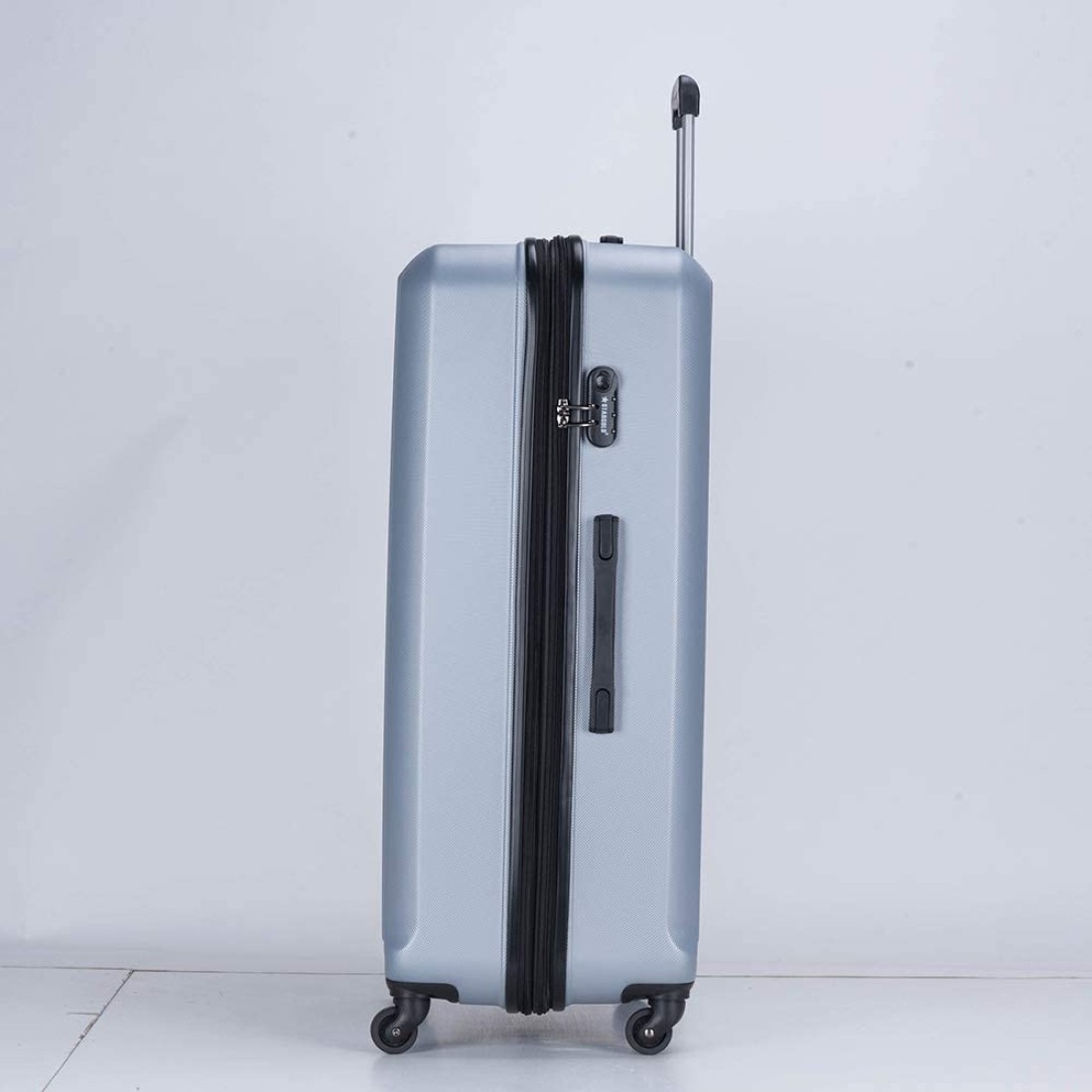 STARGOLD Hardside spinner ABS trolley luggage set of 4 pieces with number lock-Silver
