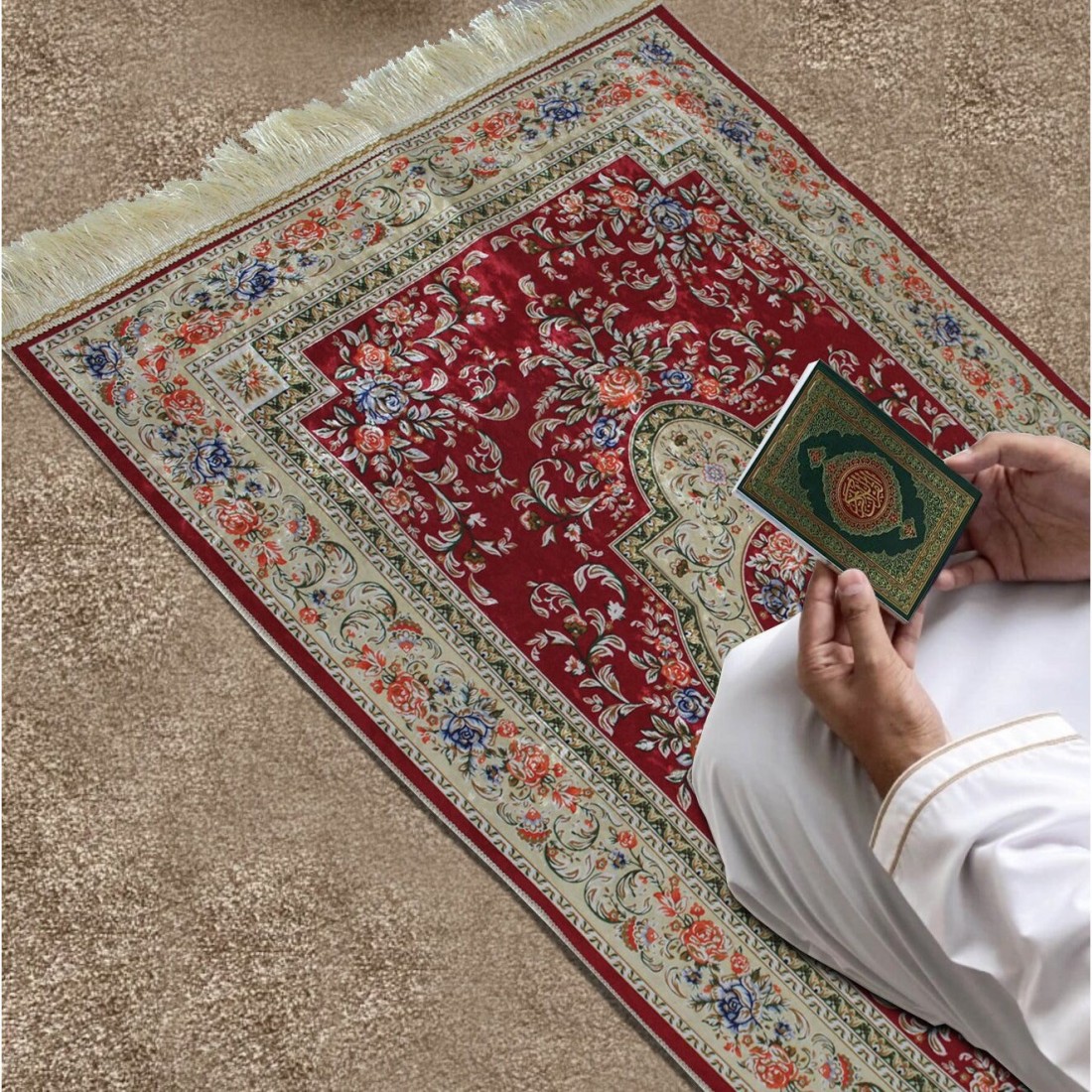 Comfortable Silk Prayer Rug Comfortable Prayer Rug Blue