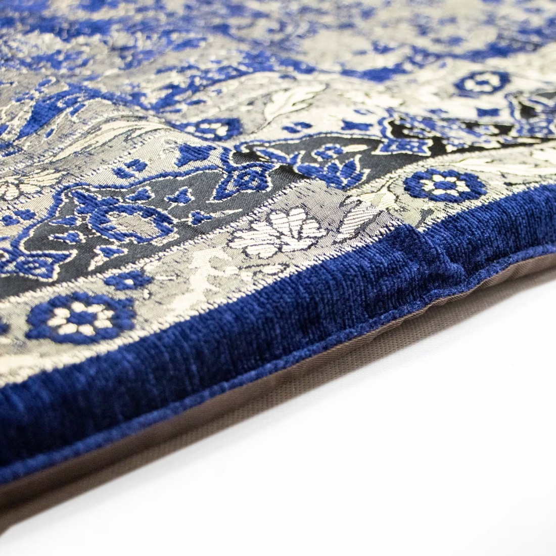 Thick Comfortable Medical Memory Foam Prayer Rug for Kneeling and Sujud Dark Blue