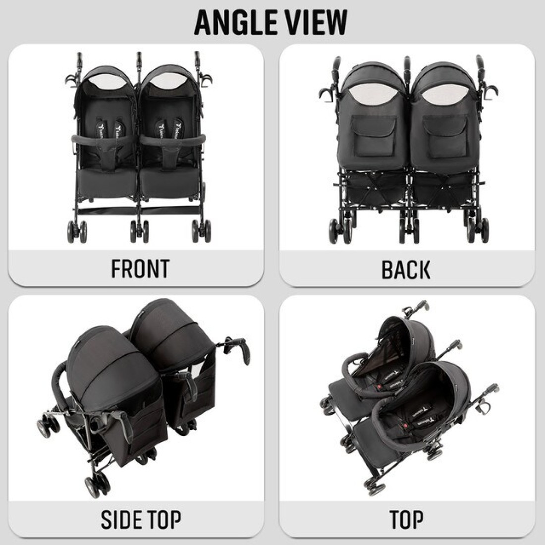Teknum Twin Stroller Fellow - Black