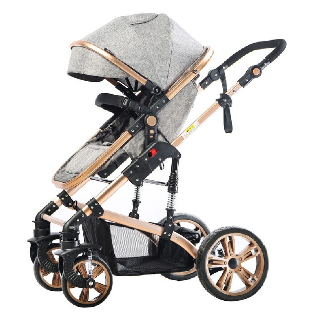 Teknum 3 in 1 stroller - Grey + Sunveno Diaper Bag - Grey + Hooks