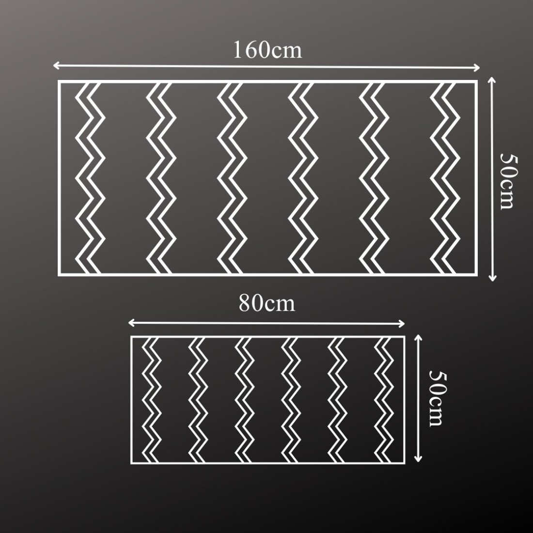 2 PCS Set Large Kitchen Mats With Thick Non Slip Bottom For Kitchen Floor With Beautiful Design (50&times;80CM And 50&times;160CM)