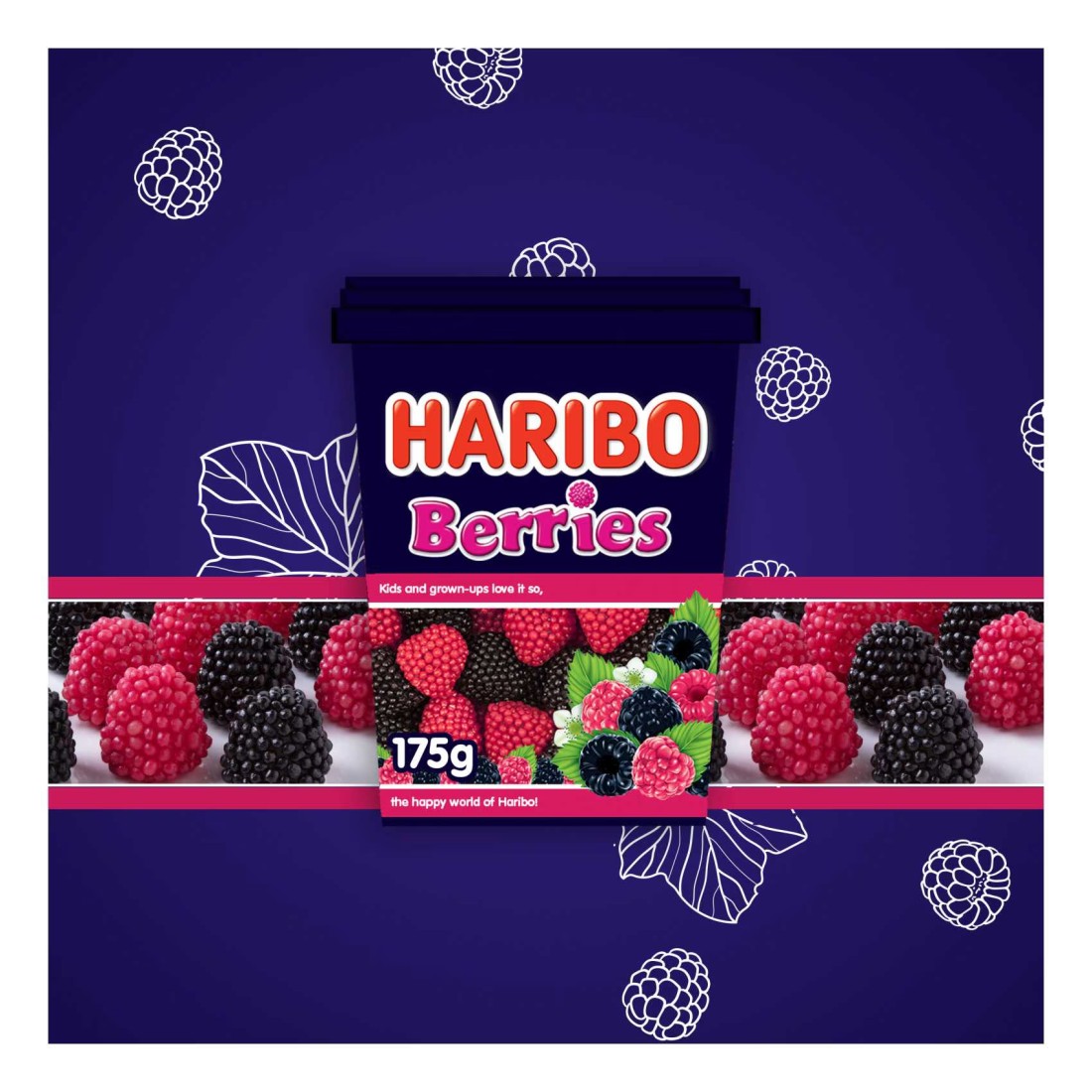Haribo Berries Cup Candy, 175g