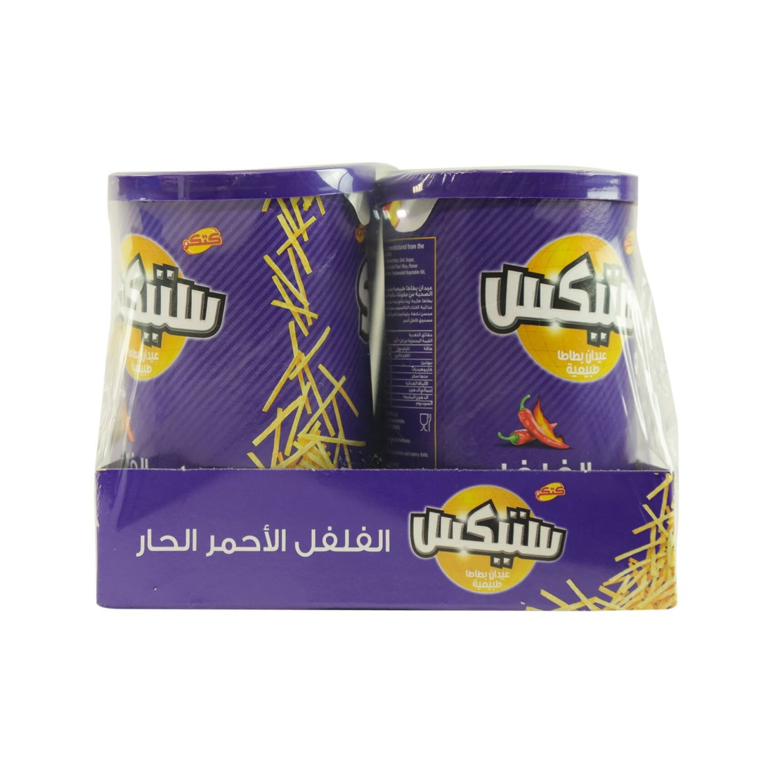 كيتكو ستيكس أعواد بطاطس بنكهة الفلفل الحار الأحمر، 45 غرام، عبوة من 6 قطع