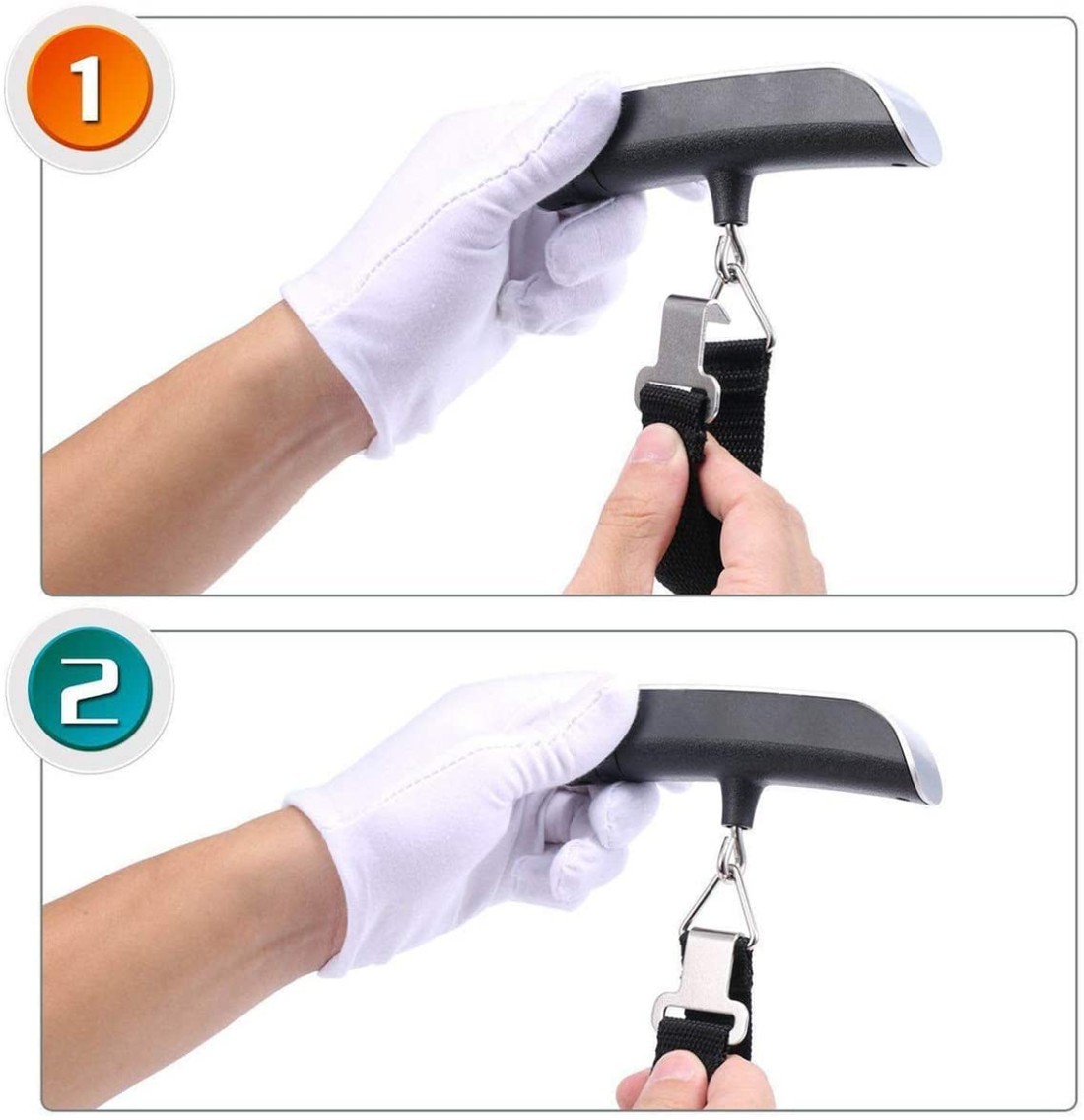 AL SAQER-Digital Hanging Luggage Scale Portable Handheld Baggage Scale for Travel Suitcase Scale for Traveling with LCD Display 50kg/110lb
