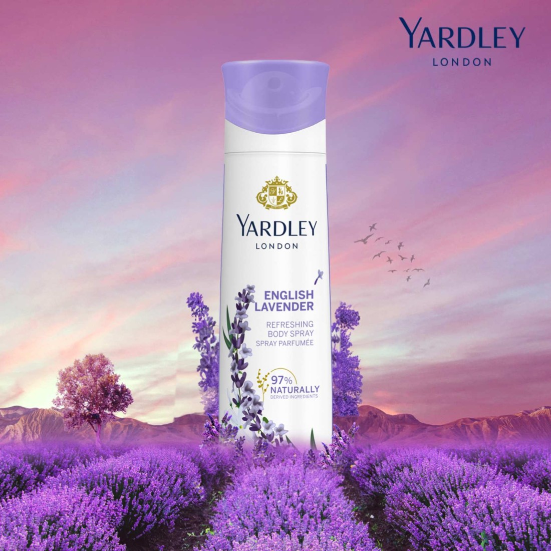 Yardley London English Lavender Refreshing Body Spray Clear 150ml