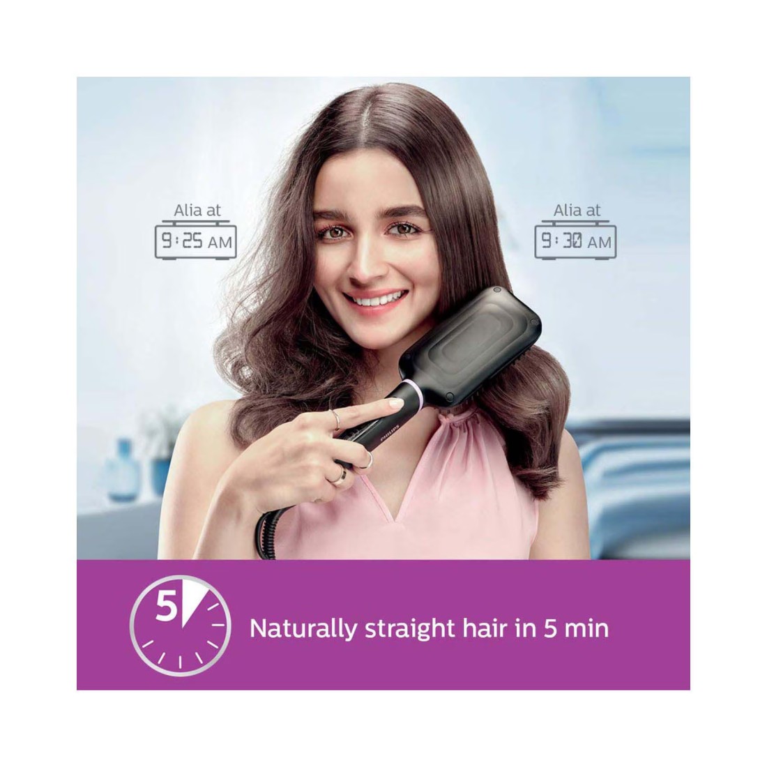 فيليبس فرشاة حرارية لفرد الشعر BHH880 - أسود