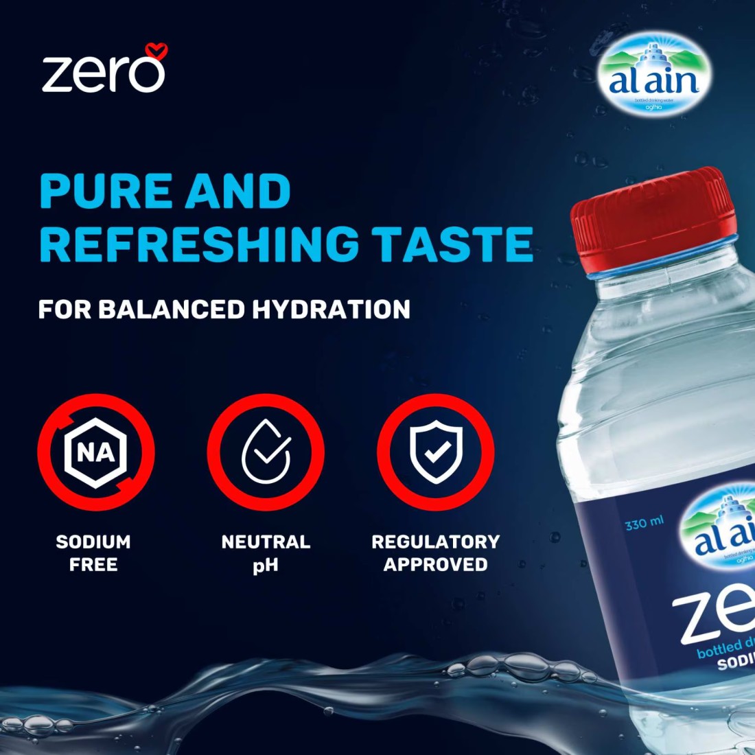 Al Ain Zero Sodium Free Drinking Water 330ml