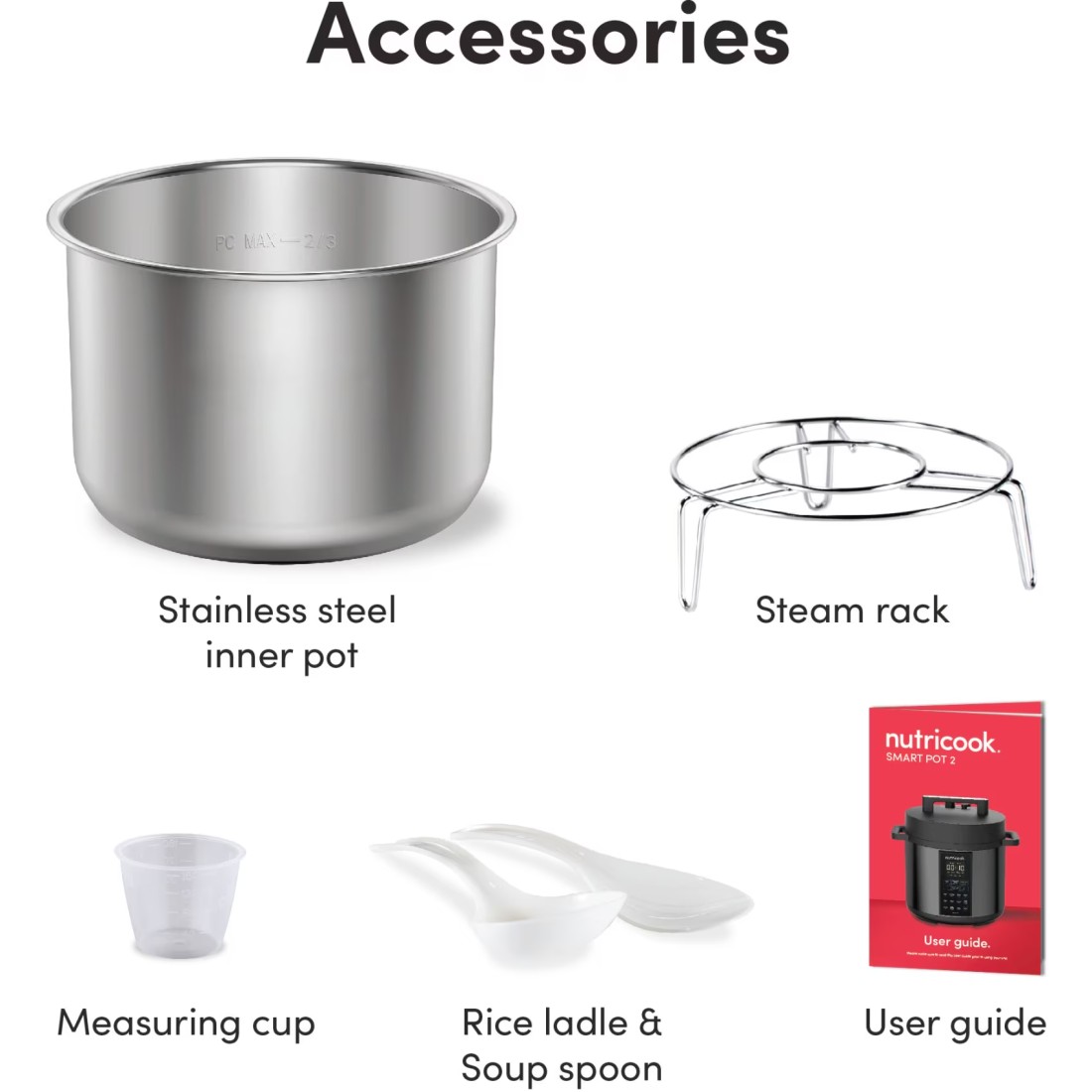 Nutricook Smart Pot 2 Pressure Cooker NC-SP204K Black 6L