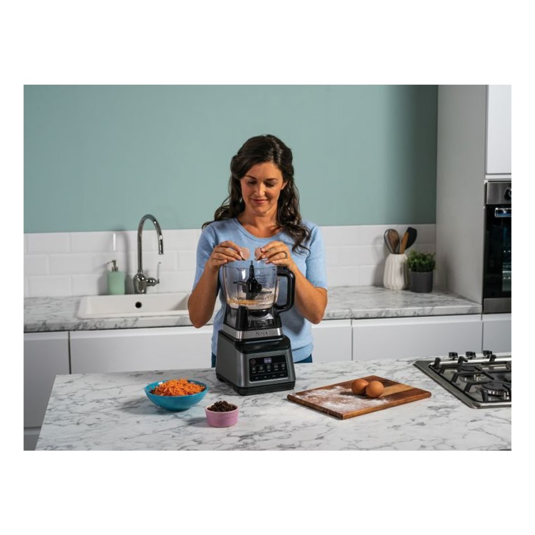 Ninja 3-In-1 Food Processor Kitchen System BN801ME Grey 1200W