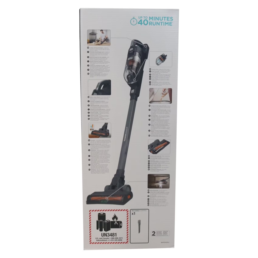 بلاك + ديكر مكنسة تنظيف آبرايت BHFEA520J-GB