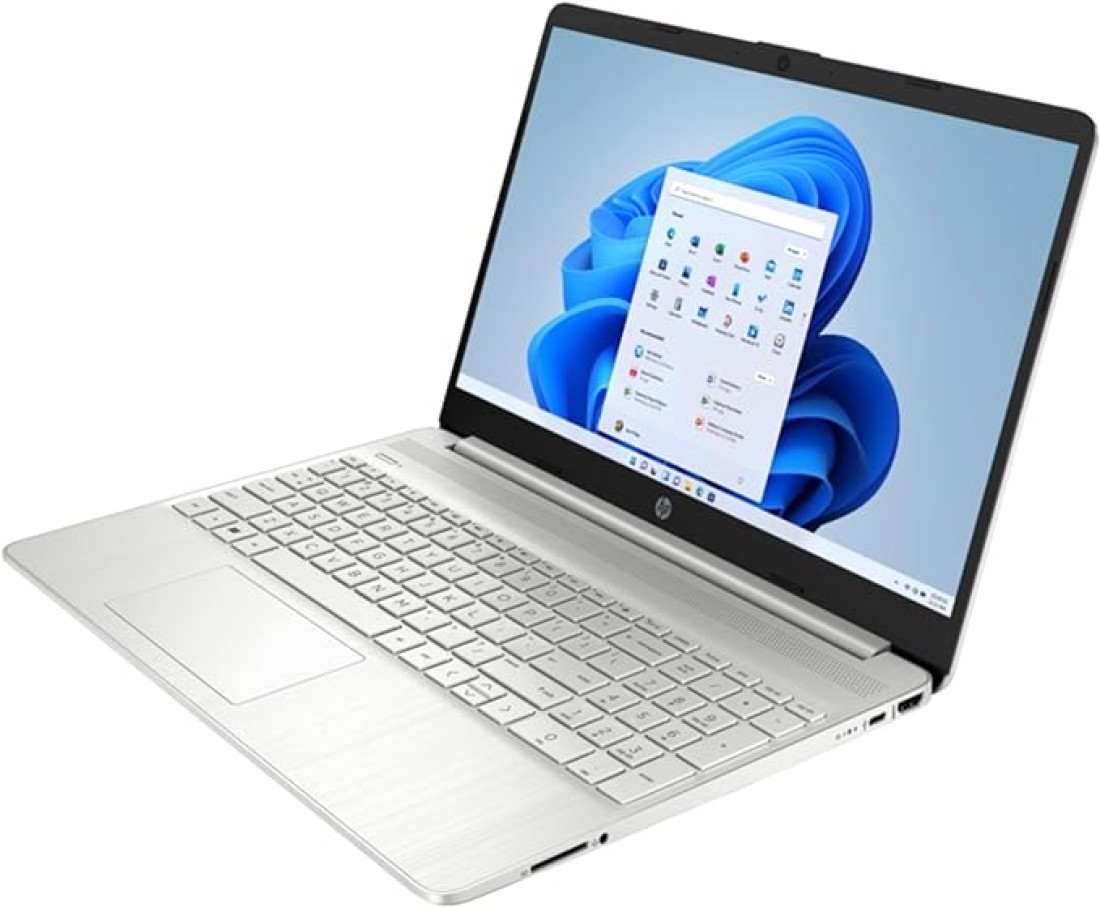 HP Laptop Intel Celeron N4120 / 15.6inch HD / 256GB SSD / 4GB RAM / Intel UHD Graphics 600 / Windows 11 / English &amp; Arabic Keyboard / Natural Silver / Middle East Version