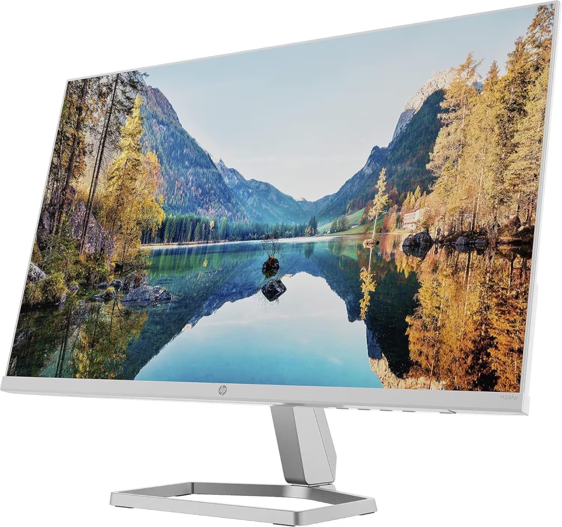 HP M24FW Monitor, 60.5 Cm / 23.8 Inches, 1920 X 1080 Pixels Full HD, White Back