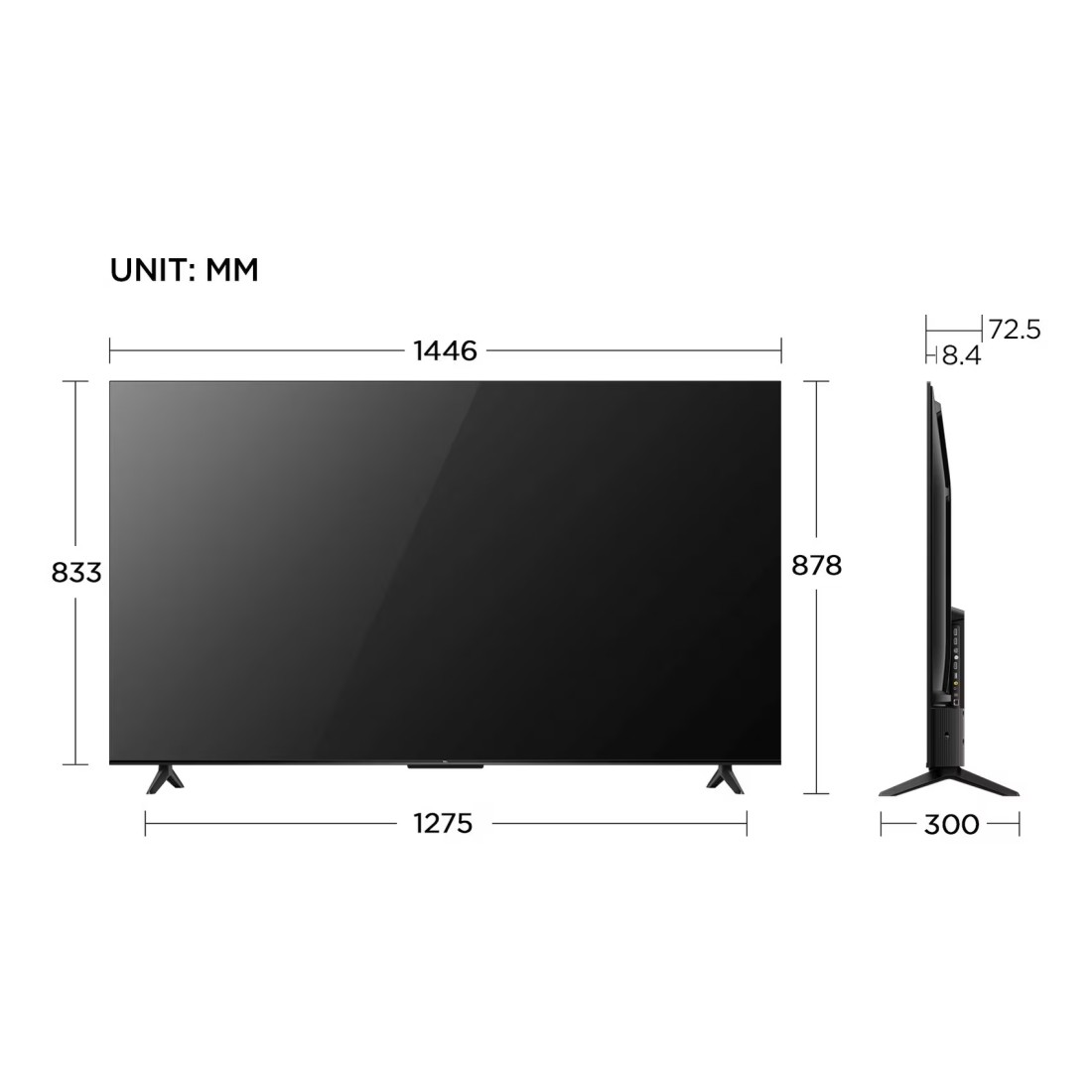 TCL 65-Inch UHD Smart LED Google TV 65P61B Black