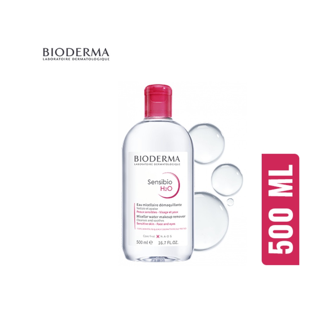 Bioderma Sensibio H2O Makeup Removing Micelle Solution - 500ml