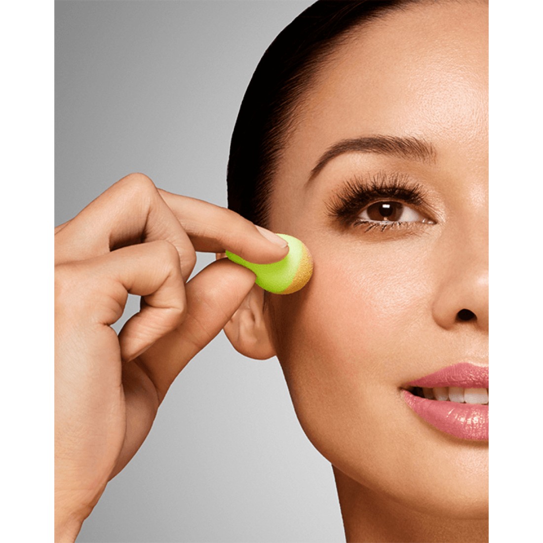 KSD Puff Facial Powder Sponge - Green - 2 Pieces