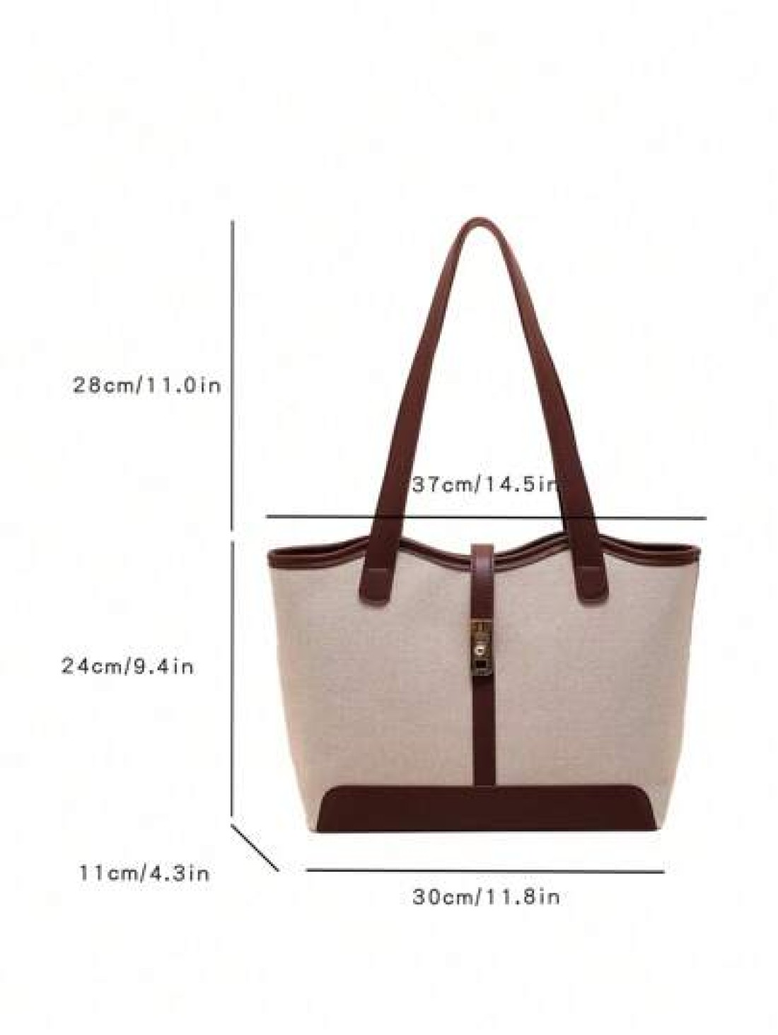 Casual Business Large Capacity Foldable Dual Strap Tote Bag Suitable For Girls Ladies Shopping Work Commute Outdoor Activities Business Events Gift For Mothers New In Fall Winter Larrge Capacity Shoul