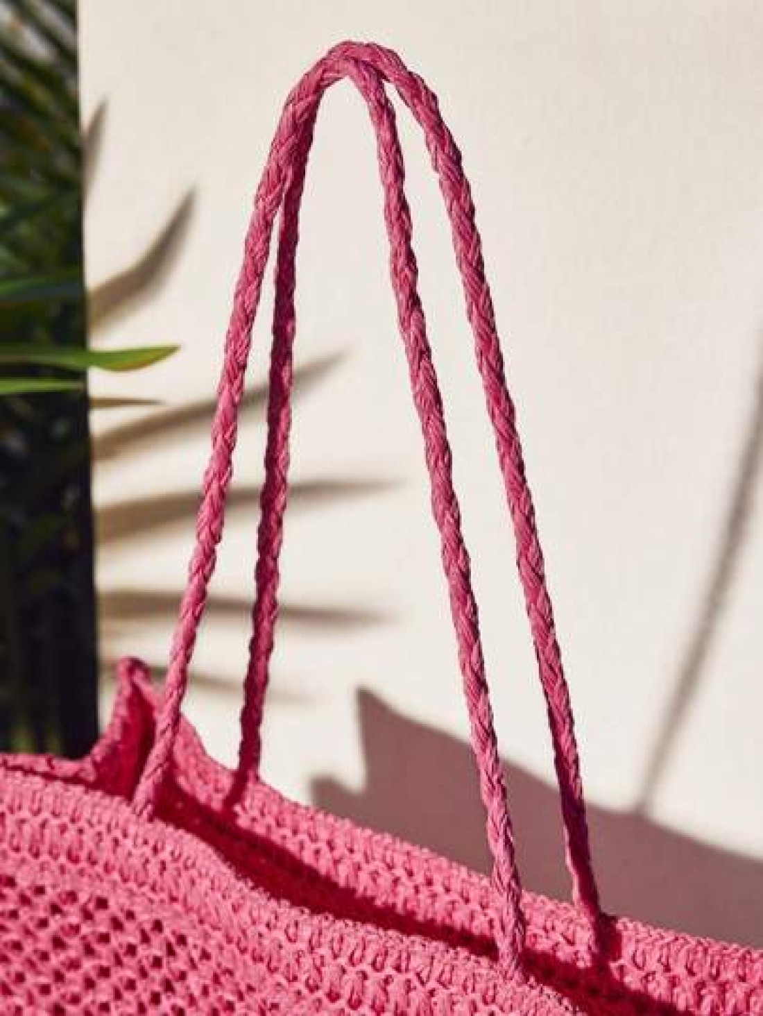 SHEIN VCAY Vacation Casual Letter Embroidery Hollow Out Tote Bag