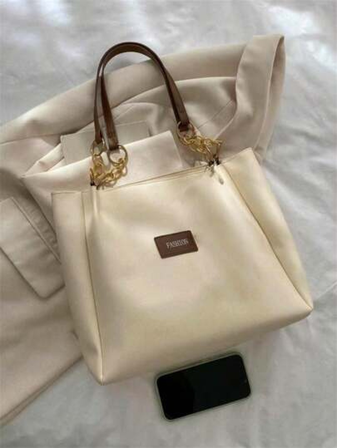 Fashion Striped Handbag Women s Large Capacity Shoulder Bag Zipper Tote Bag For Daily Use Metal Chain Strap Tote Waterproof Nylon Fabric Cow Print Back To School
