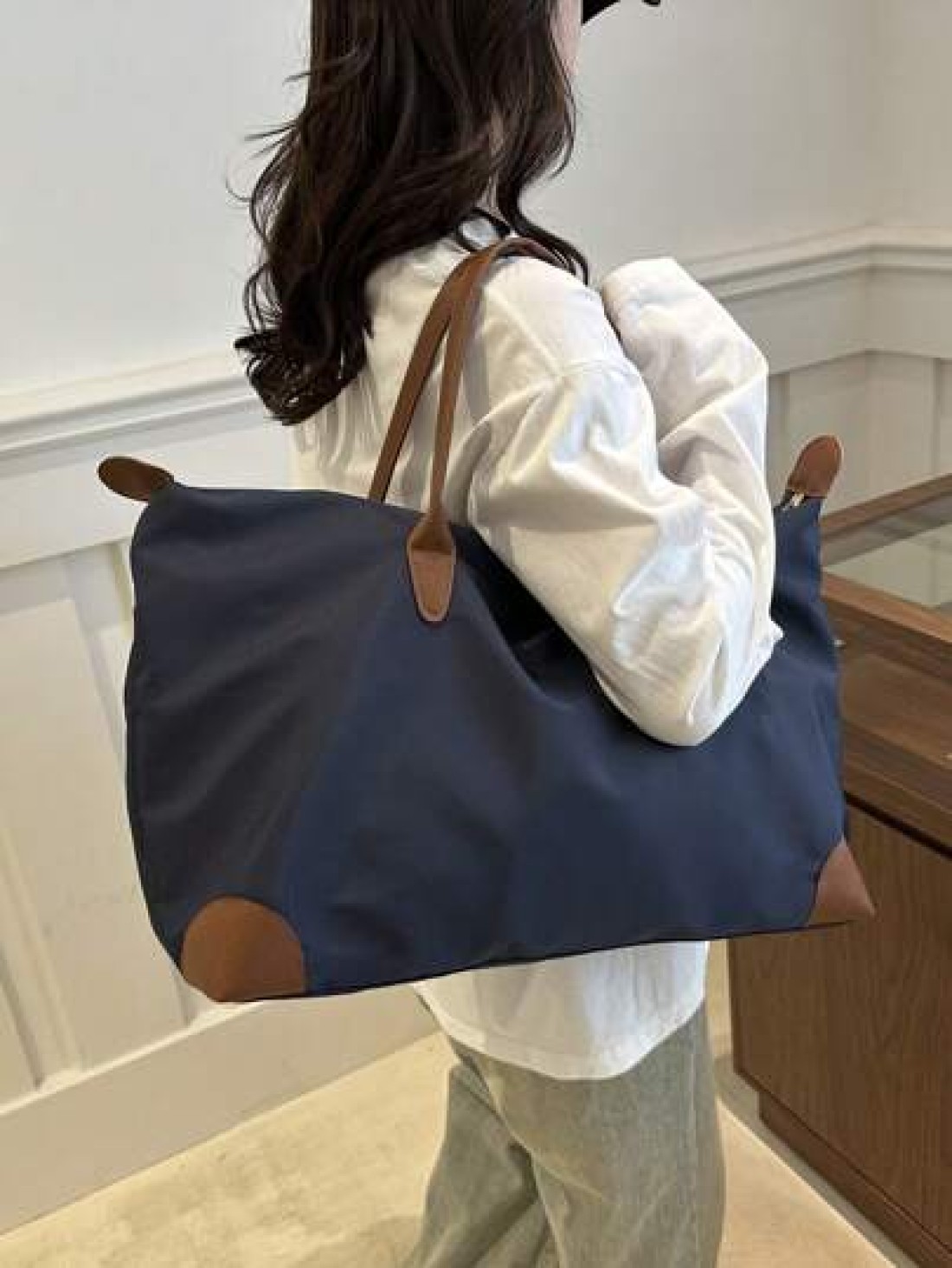Minimalist Fashionable Creative Fitness Sports Travel Carry On Luggage Tote Shopping Bag Large Capacity Large School Tote Bag Multiple Compartments Perfect For Beach School Work Daily Use
