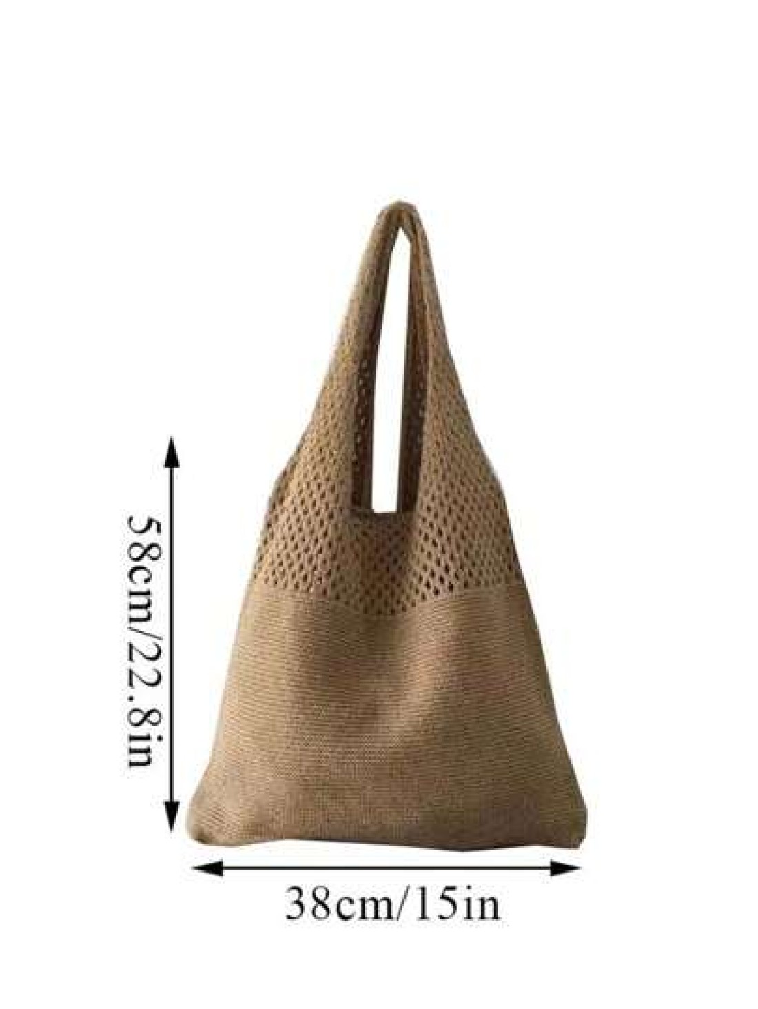 Hollow Crochet Bag Large Capacity Shopping Bag Women s Woven Shoulder Bag