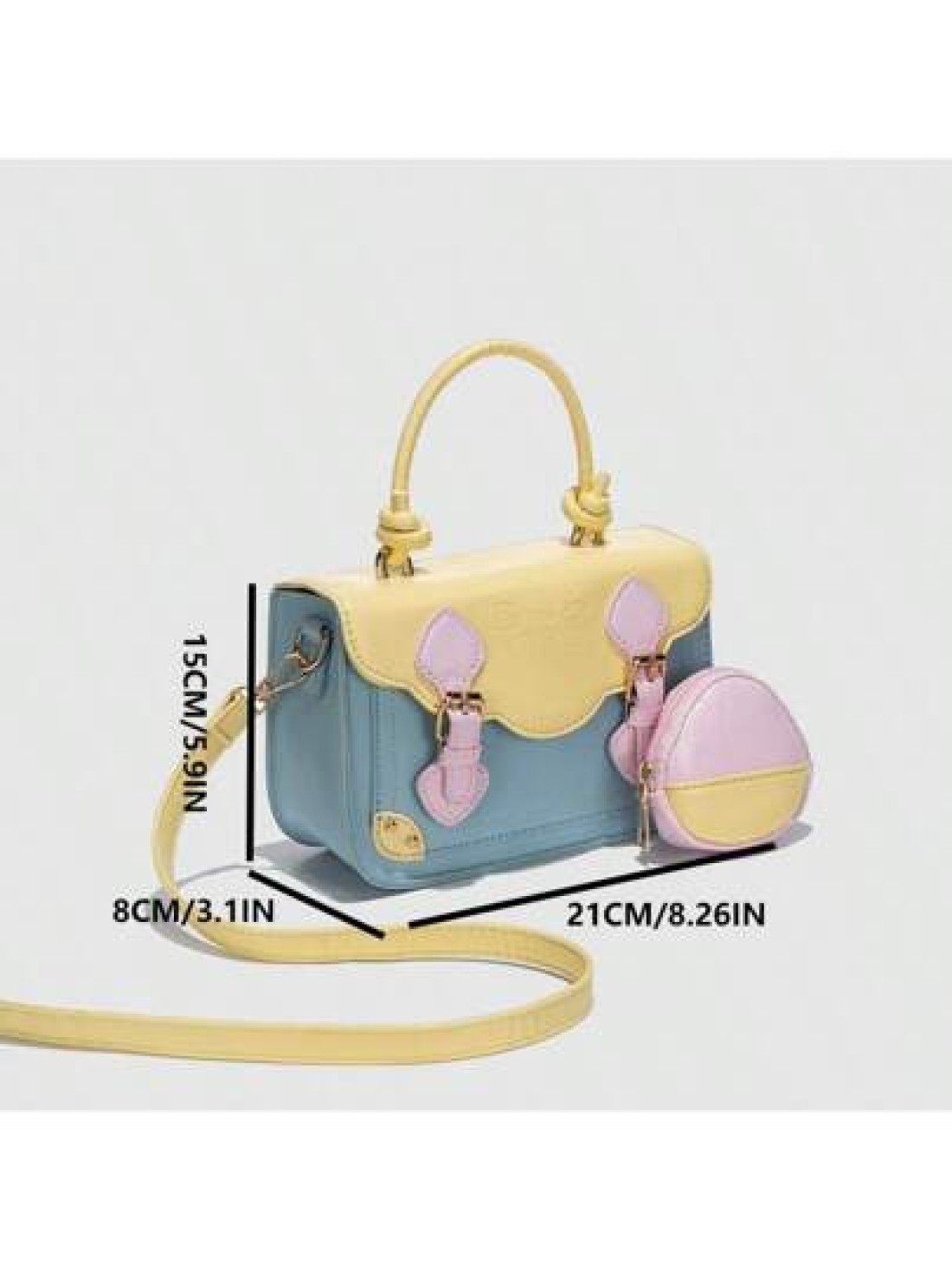 Style Contrast Color Messenger Bag Niche Design New JK College Style Phone Bag Fashion Commuting Square Crossbody Bag For Women