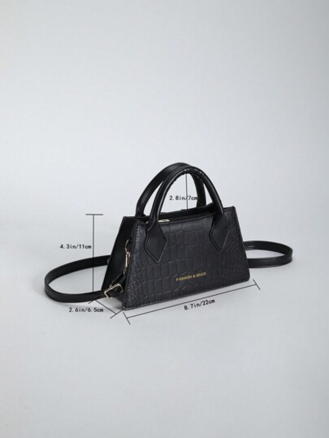 Lightweight Business Casual Small Square Bag Double Handle Crocodile Embossed Letter Pattern For Teen Girls Women College Students Rookies White Collar Workers Perfect For Office College Work Business
