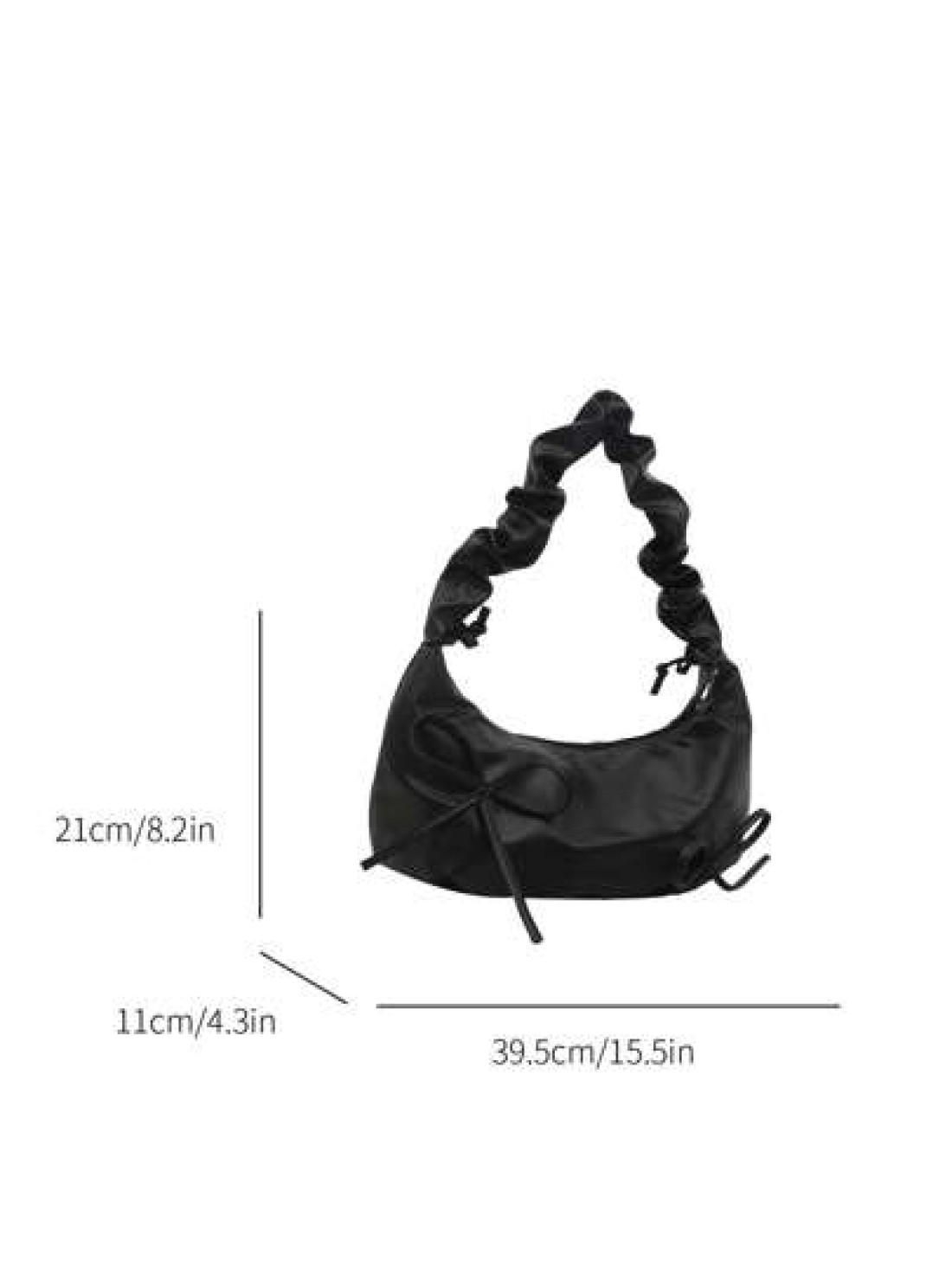 Cross Border Korean Style Elegant Ruffle Cloud Bow Handbag With Chain Shoulder Strap New Fashion Ruffle Underarm Bag
