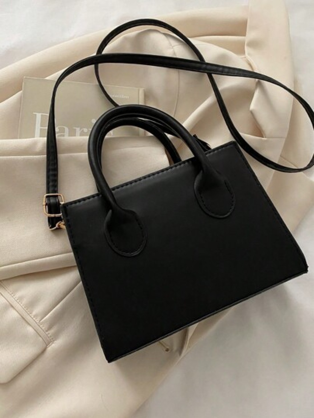 Women s Stylish Small Square Bag With Stone Texture Double Handles Embossed Crocodile Pattern Adjustable Shoulder Strap Suitable For Leisure Travel Shopping Lightweight Business Casual Style For Teen