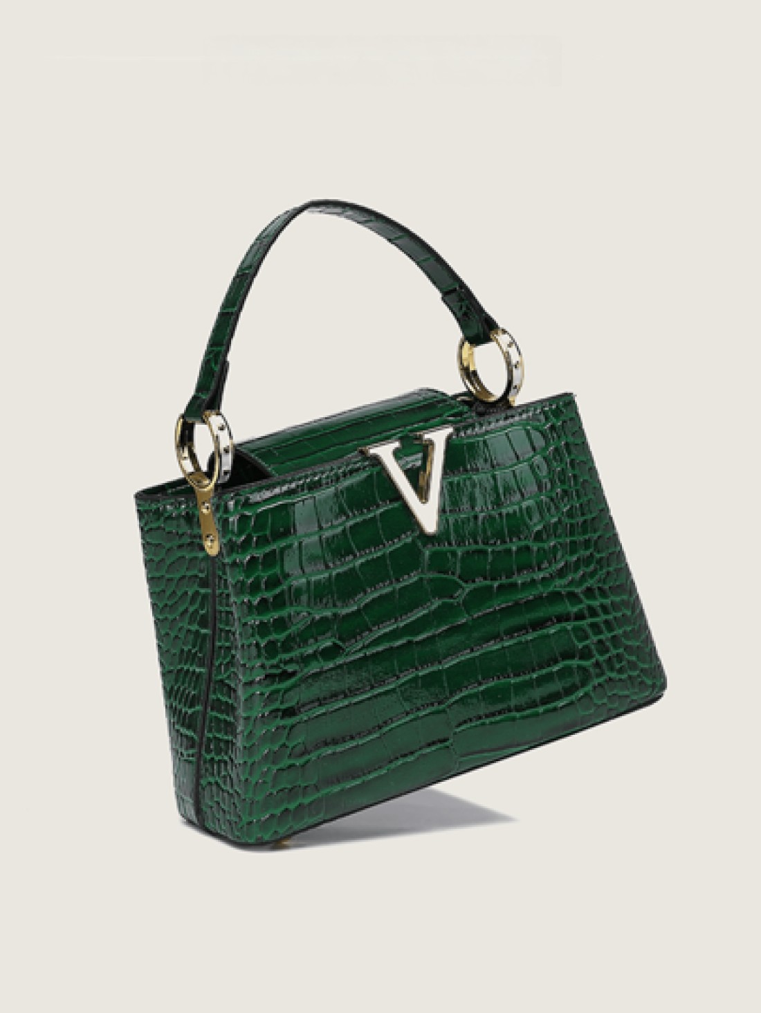 Luxury Brand Women s Handbag Crocodile Texture High Quality Shoulder Bag 2025 New Fashion Versatile Large Capacity Tote Bag Retro Casual Street Wear Minimalist Celebrity Style Glossy Shoulder Bag Blac