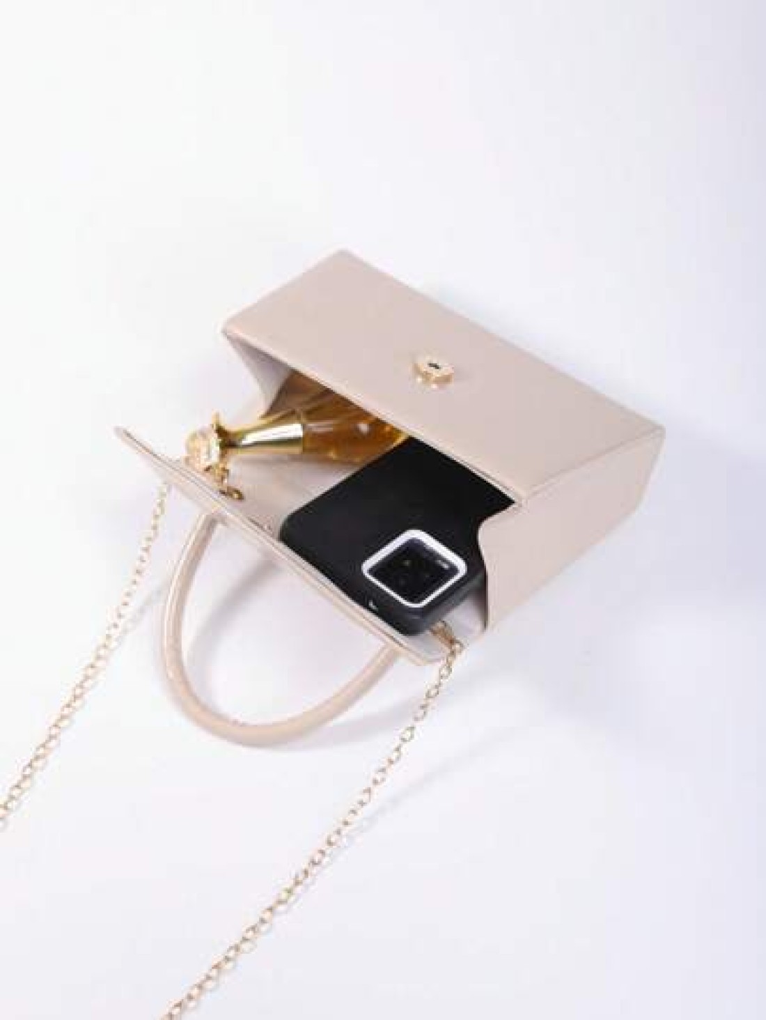 Simple Mirror Leather Evening Bag With Handle Shoulder Strap And Handheld Option Tready Bride Bag Tready Party Bag Bride Bag Perfect For Party Wedding Prom Dinner Banquet Matching With Wedding Dress F