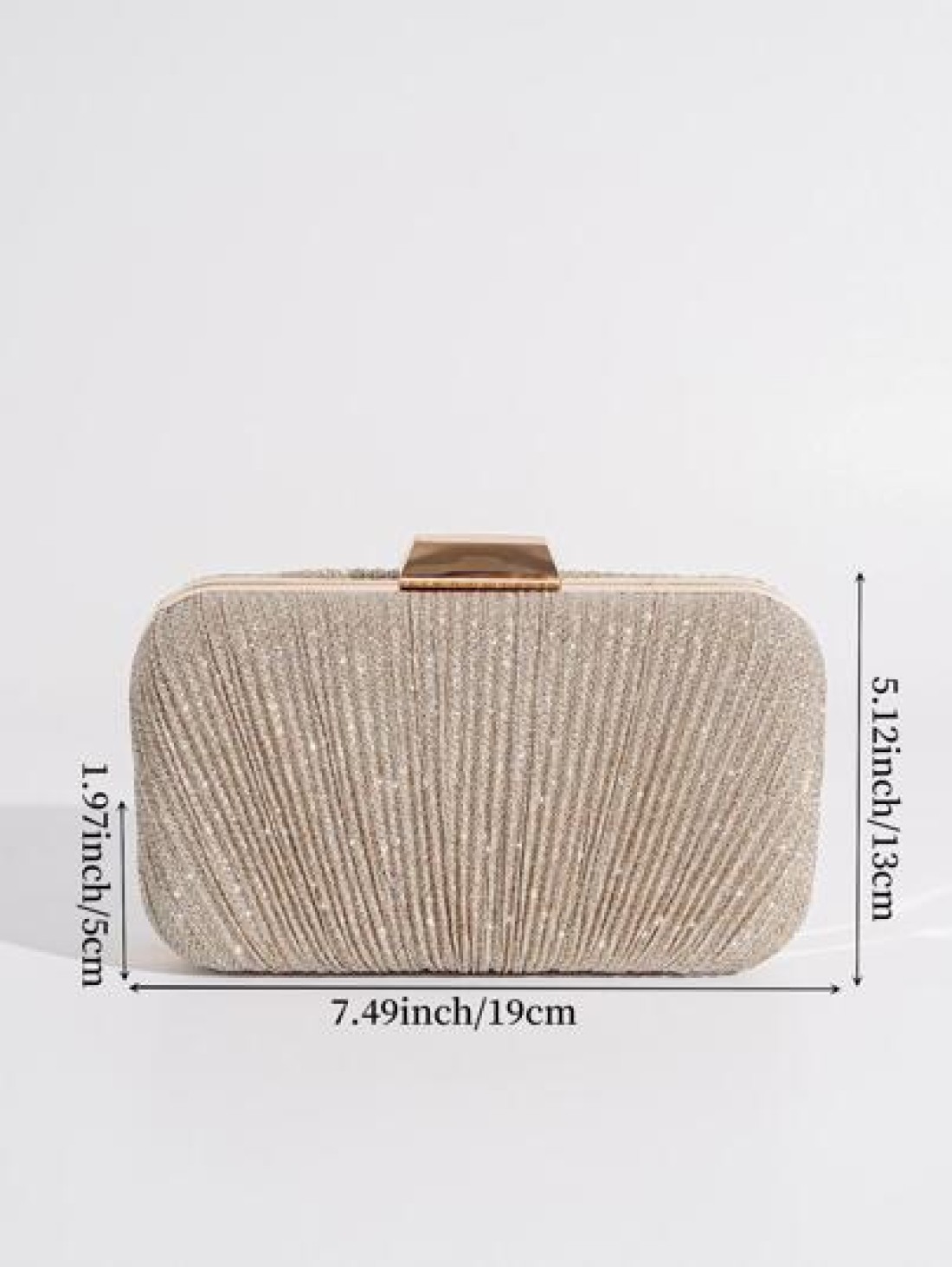 Vincy Glitter Handbag Glamorous Elegant Exquisite Quiet Luxury Sequin Stylish Luxury Shiny Evening Bag With Pleats Detail Clutch Shoulder Crossbody Chain Bag For Women For Party Girl Woman Bride Perfe