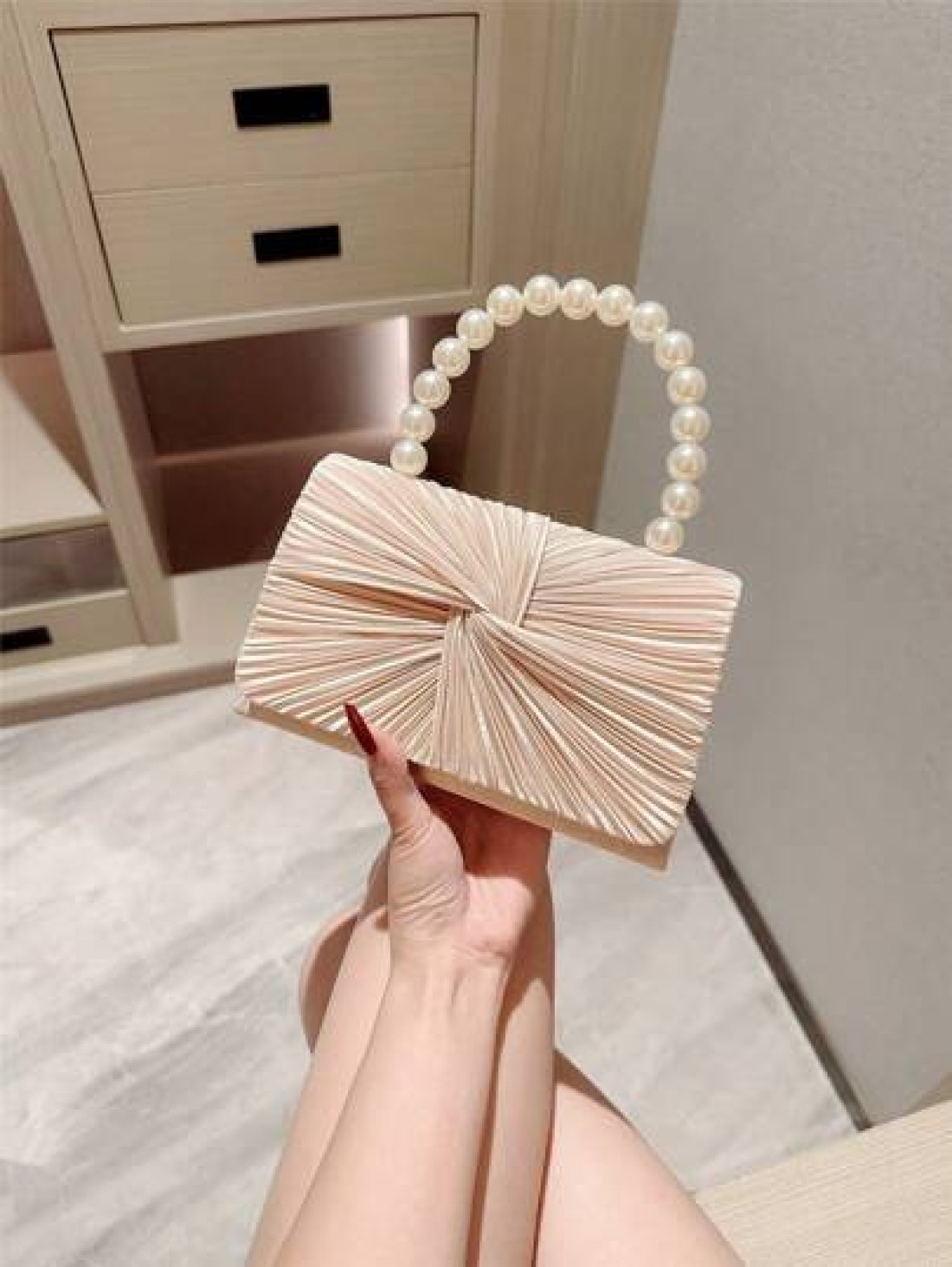 Women s Elegant Butterfly Decor Box Shaped Evening Bag With Faux Pearl Handle Romantic For Wedding Formal Party Banquet Or Prom Elegant Pearl Bag