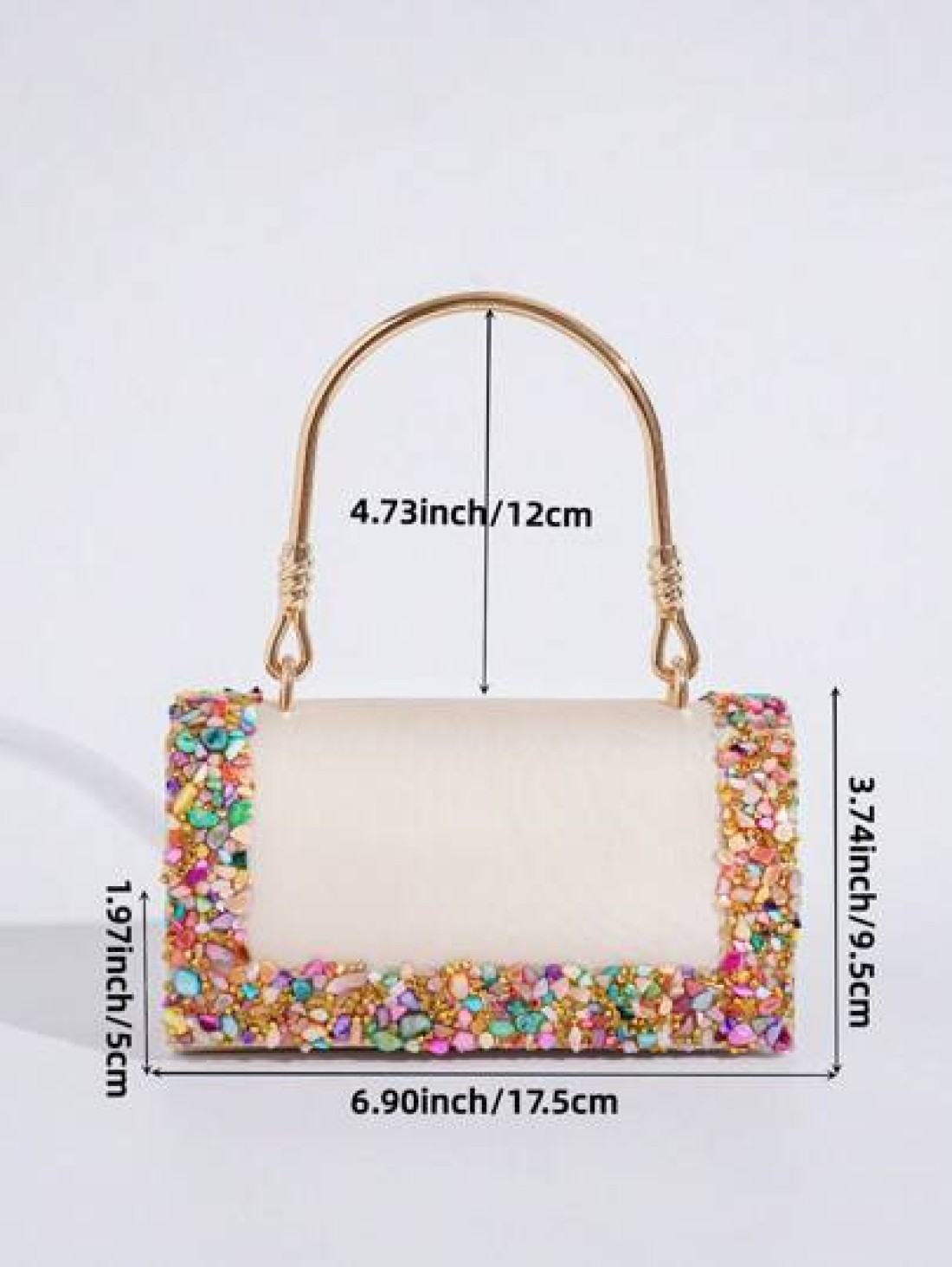 European American Style Elegant Party Clutch Bag With Rhinestone Decor Perfect For Formal Events Banquets Balls Weddings Fashion Versatile Women Handbag