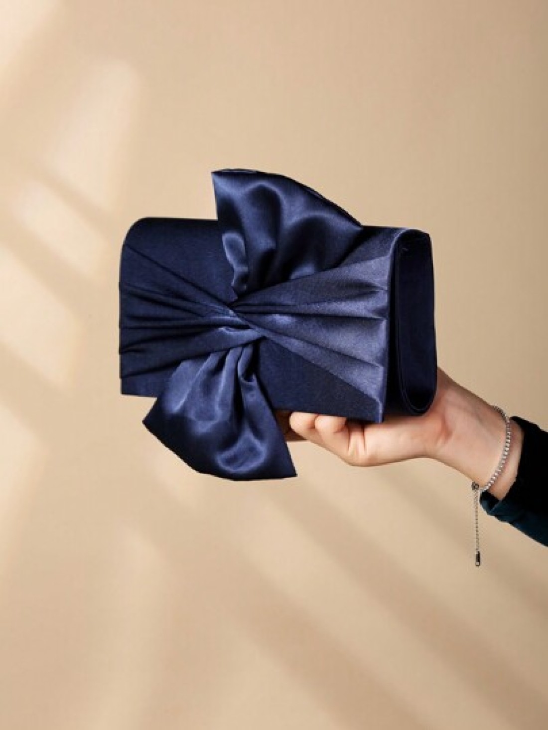Satin Butterfly Flower Shaped Clutch Bag For Evening Party Valentines