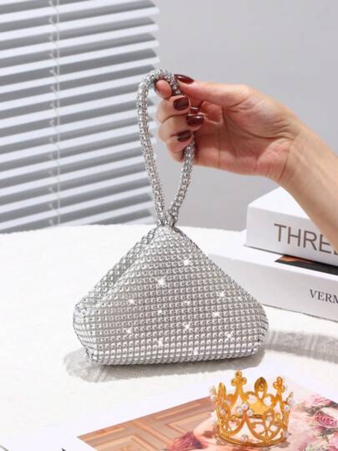 Glamorous Glitter Bling Sequin Luxury Shiny Women s Mini Sparkling Rhinestone Clutch Bag Suitable For Wedding Party Dance Birthday Gift Makeup Bag Evening Bag Dinner Bag For Party Girl Woman Bride
