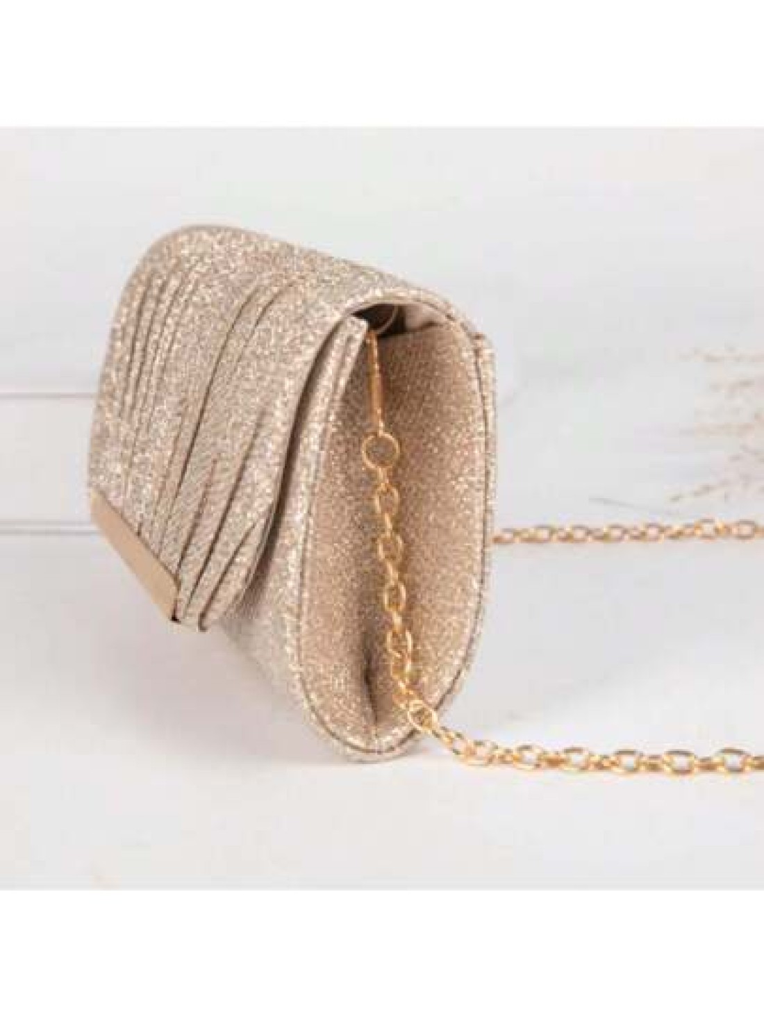 Sparkling Hand Clutch Bag Niche Mini Handbag Fashion Chain Shoulder Crossbody Evening Wallet